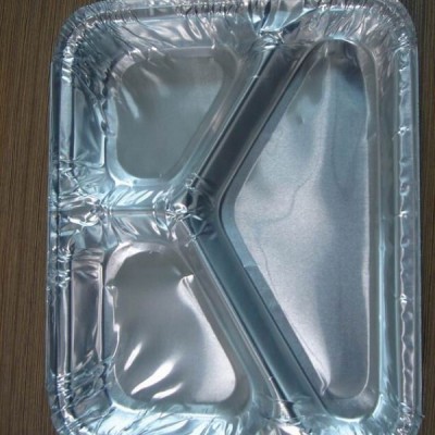 Three Compartment Aluminium Foil Food Container