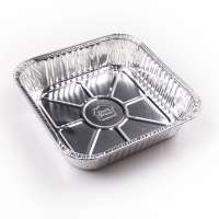 Guangzhou supplier customize disposable barbecue aluminum foil dish square food foil container